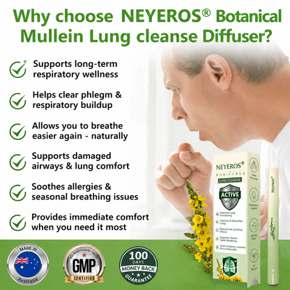 𝐀𝐔 𝐎𝐰𝐧𝐞𝐝 𝐚𝐧𝐝 𝐎𝐩𝐞𝐫𝐚𝐭𝐞𝐝 NEYEROS® 𝐁𝐨𝐭𝐚𝐧𝐢𝐜𝐚𝐥 𝐌𝐮𝐥𝐥𝐞𝐢𝐧 𝐋𝐮𝐧𝐠 𝐂𝐥𝐞𝐚𝐧𝐬𝐞 𝐃𝐢𝐟𝐟𝐮𝐬𝐞𝐫(👨‍⚕️Cough, Pharyngitis, shortness of breath, sputum, stuffy nose, bronchitis, bronchitis, allergy symptoms, lung discomfort)