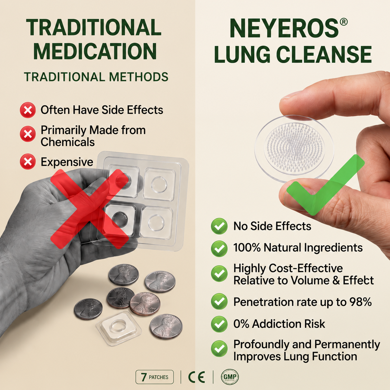 Authorized Flagship Store ✨|NEYEROS® 𝑵𝑨𝑵𝑶 𝑴𝑰𝑪𝑹𝑶-𝑵𝑬𝑬𝑫𝑳𝑬𝑷𝑨𝑻𝑪𝑯 (directly acting on slow Diseases such as obstructive pulmonary disease, asthma, chronic bronchitis, respiratory infections, lung cancer, sinusitis）