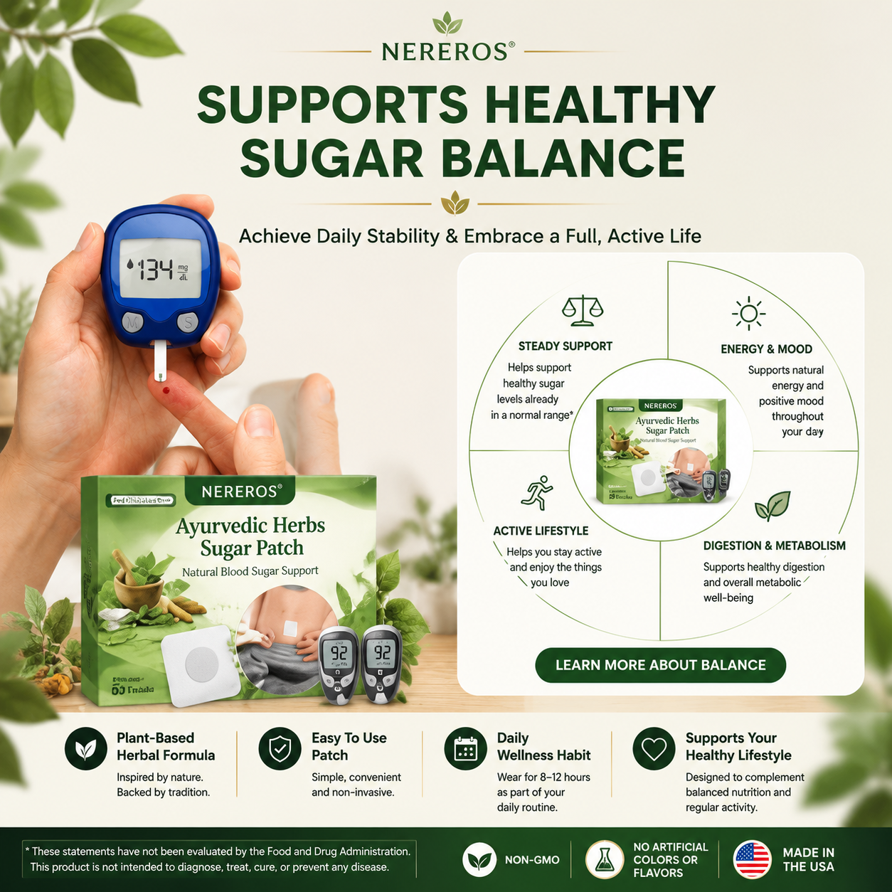 NEYEROS® - Ayurvedic Herbs Sugar Patch