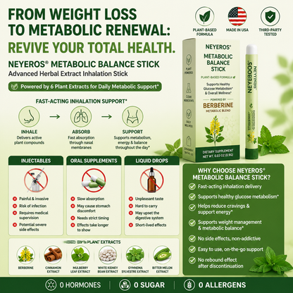 NEYEROS® | Herbal Extract 6-in-1 Slimming Night Wellness Inhalation Stick – Advanced Plant-Based Metabolic Support