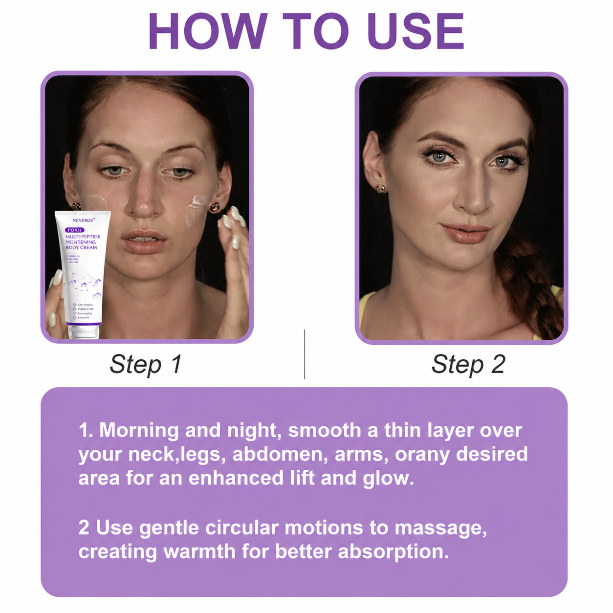 𝑵𝒆𝒚𝒆𝒓𝒐𝒔® PDRN Multi-Peptide Massaging Body Roller Cream- Anti-aging, Hydrating, Skin Firming & Lifting, Skin Repair, Even Tone, Acne and Dark Spot Treatment, Wart and Mole Removal, and Psoriasis Relief