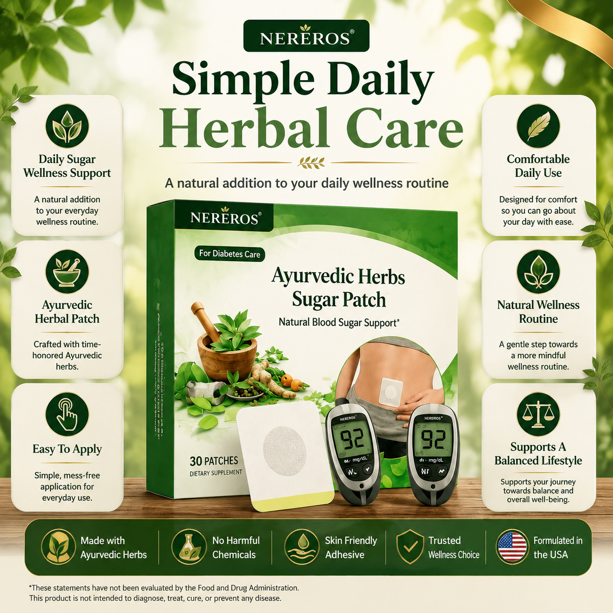 NEYEROS® - Ayurvedic Herbs Sugar Patch