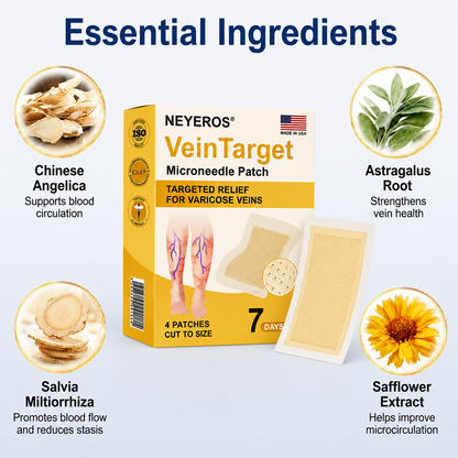 NEYEROS® VeinTarget Microneedle Patch ⚡ Fast-Acting Comfort, Long-Lasting Support