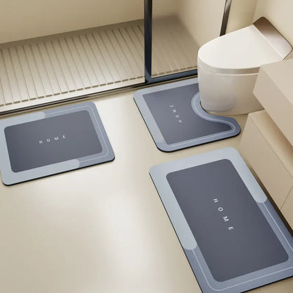 SoftStep 3-Piece Bath Mat Set – Absorbent, Quick-Drying & Non-Slip Rubber Backing