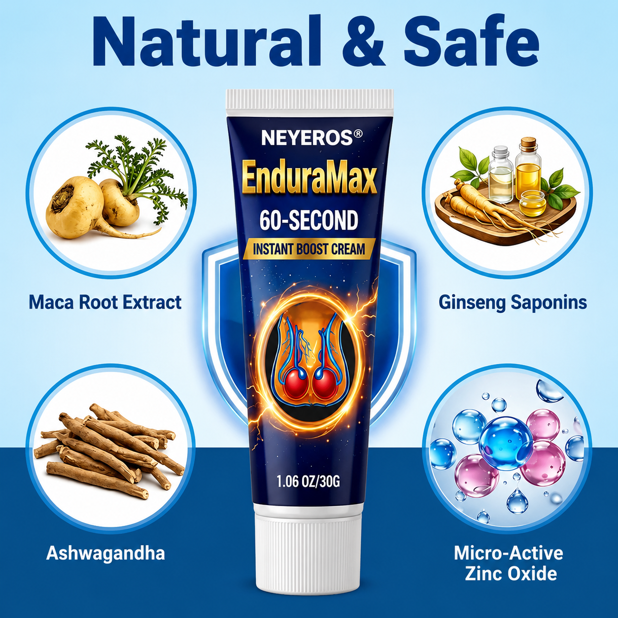 NEYEROS® Exon-Max 60 Instant Erection Cream| Powerful Support for Stronger Erections & Longer Stamina